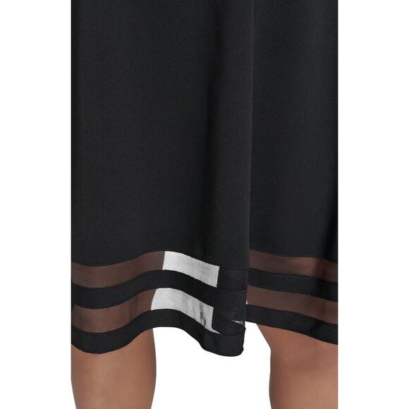 Calvin Klein Scuba Crepe Fit & Flare Dress NWT Size 12 Black CD7C112C - Picture 12 of 12